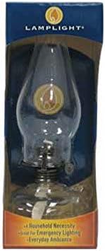 Chamber Oil Lamp with Handle, Pewter Burner, 11 in