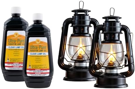 Emergency Lighting Kit: 2 Hurricane Lamps, Oil and Wicks